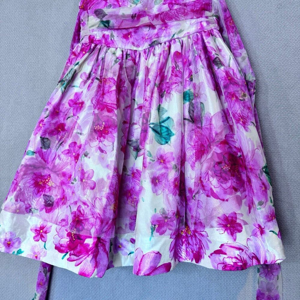 Bonnie Jean little girls fancy flower dress size 7T - Picture 3 of 10